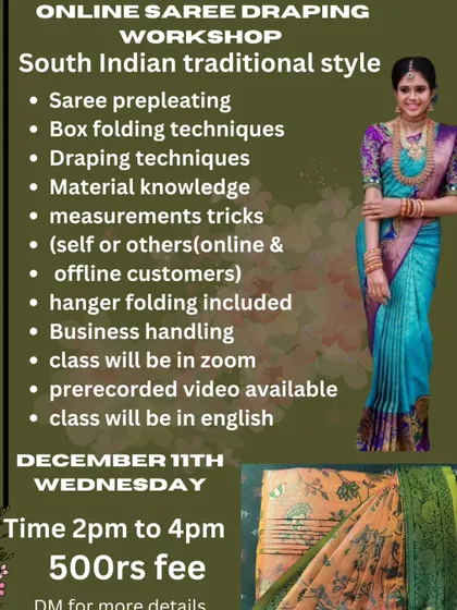 A flyer for a December workshop, showing the consistent curriculum and value offered in my classes.