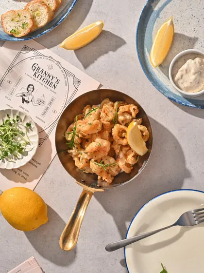 Freshly sourced prawns, lightly fried and served with a squeeze of lemon. A simple, classic dish that highlights quality ingredients.