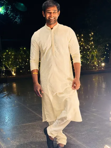 A classic look for a sangeet night at the Ramada in Yelahanka, Bangalore.