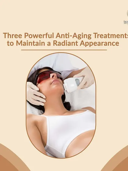 This image shows a client undergoing a laser procedure, one of the most powerful anti-aging treatments available. We use targeted light energy to stimulate collagen and correct issues like sun damage and fine lines, helping you maintain a radiant appearance safely.