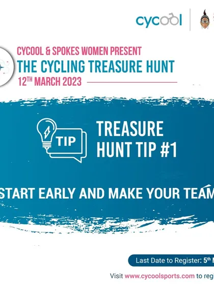 Treasure Hunt Tip #1: Start early and make your team. Get good riders and someone with Google Maps built into their brain.