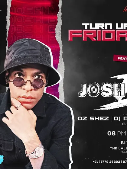 The "Turn Up Friday" flyer featuring Josh B.
