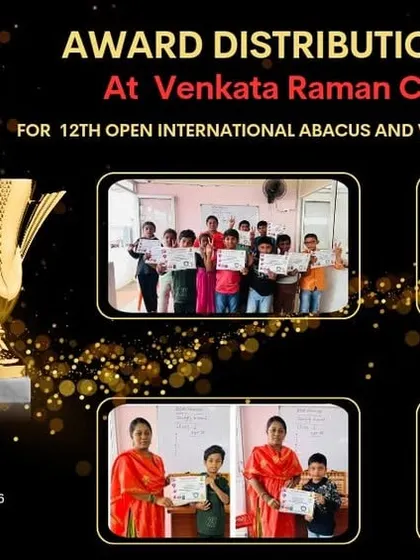 A glimpse of our award distribution ceremony at Venkata Raman Colony, Kurnool, for the 12th international competition.