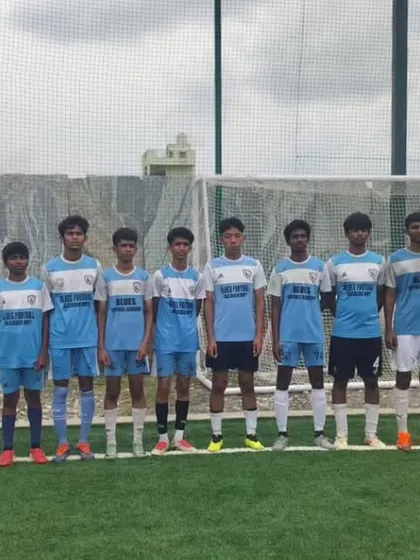 Our U17 team lined up before their match in the Youth Challenge. They are ready to play with purpose and wear the Blues badge with pride.