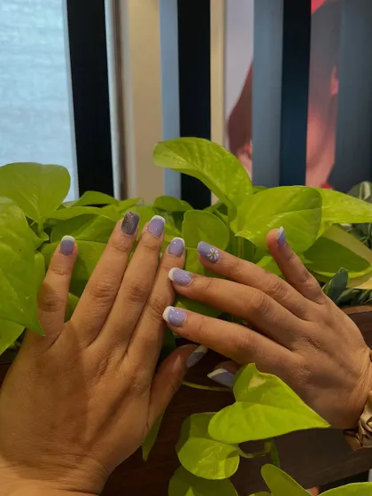 I love how this lavender set looks against the green plants in my salon. It’s all about creating a beautiful, relaxing vibe.