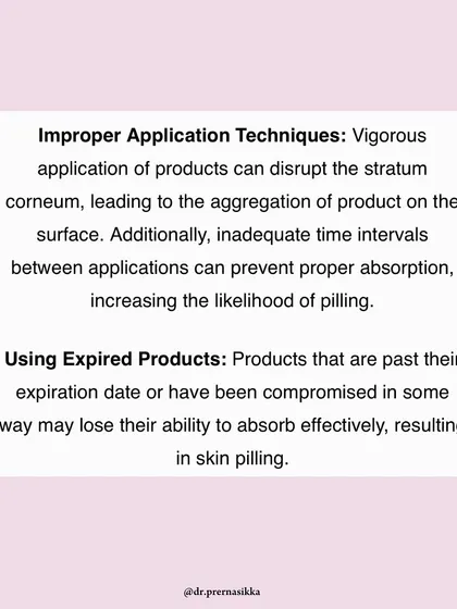 In my Zee News feature, I outlined some causes of skin pilling. Improper application techniques like vigorous rubbing and using expired products can compromise absorption and lead to pilling.