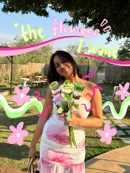 The only kind of flowers I want. I turned this photo into a fun piece by doodling a bouquet of boba tea.