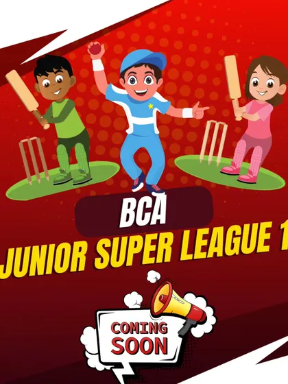 "Coming Soon!" An announcement poster for the BCA Junior Super League 1. We build anticipation and excitement for our internal tournaments.