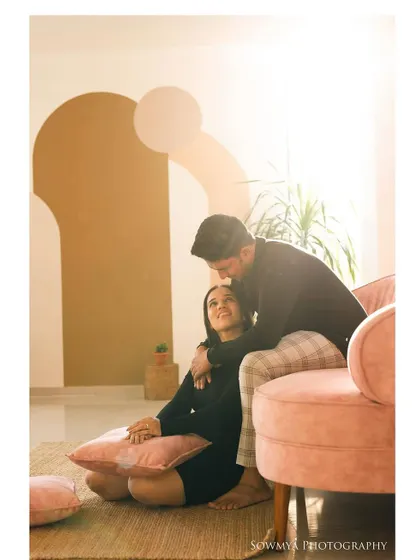 Finding comfort and connection in a simple moment. This shot from a studio lifestyle session highlights the relaxed and intimate atmosphere we strive to create.