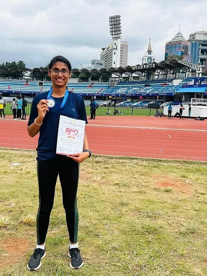 A bronze medal finish for Kataru Maduri in the 100m sprint at the Dasara division meet.