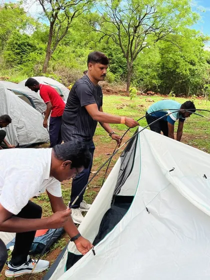 Camp life is an integral part of the adventure. Participants learn to pitch their own tents, developing self-sufficiency and teamwork skills during our multi-day courses.