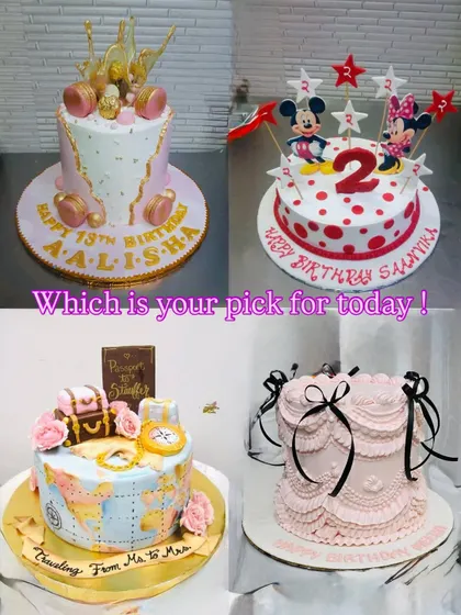Four cakes, four moods. Which one is your vibe today? From elegant and chic to fun and whimsical, this image showcases the variety of styles I can create for your special day.