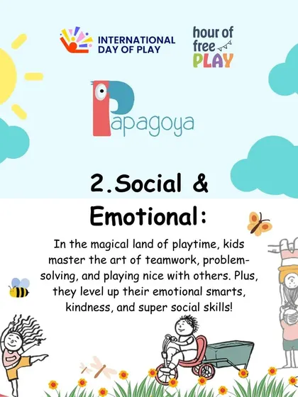 Play is where social and emotional skills are born. In the magical land of playtime, kids master the art of teamwork, problem-solving, and playing nicely with others. They learn empathy, kindness, and how to navigate complex social situations.