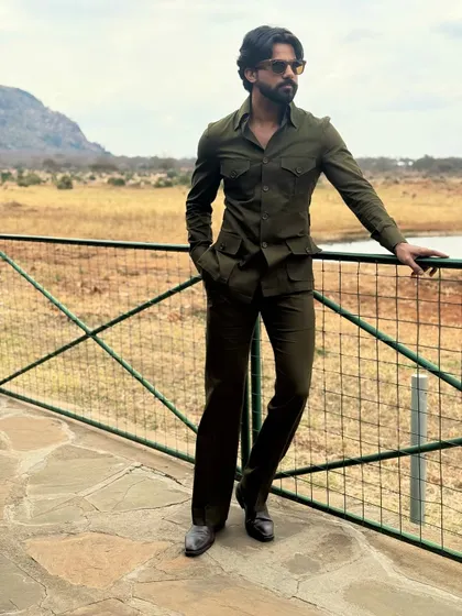 Adventure awaits in our bespoke Kenya safari suit. Tailored in a durable yet breathable fabric, this olive green ensemble is both functional and exceptionally stylish, ready for a game drive or a sundowner in the wild.