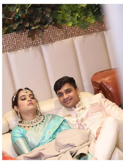 Another candid sleepy moment. Weddings are beautiful but tiring.