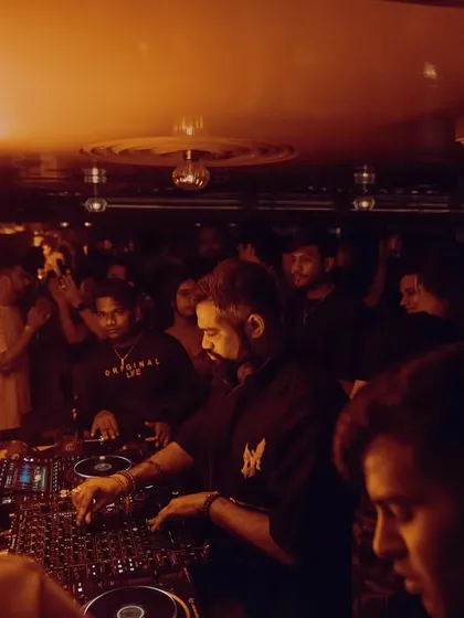 A glimpse of the packed dance floor at the Boris Brejcha afterparty at Akina Privé. The energy was electric all night long.