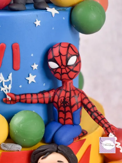 Here is the friendly neighborhood Spider-Man, ready to shoot a web. I hand-painted the intricate web pattern on his suit to make the character instantly recognizable.