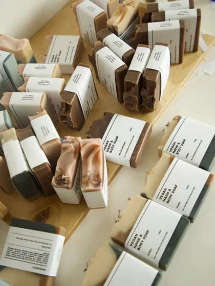 A chaotic but beautiful scene from my packaging table.