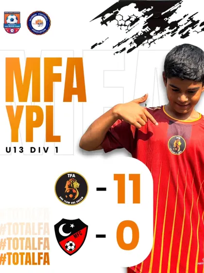 An unstoppable 11-0 performance from our U13 team against Millat FC in the MFA YPL.