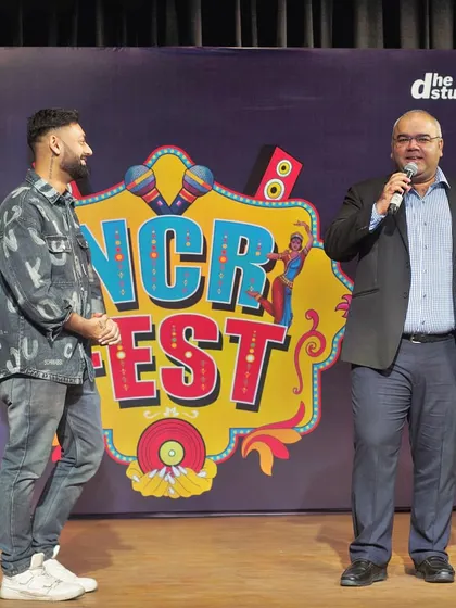 On stage with my mentor, Dr. Himanshu Talwar Sir. I'm always grateful for the guidance I receive from industry veterans.