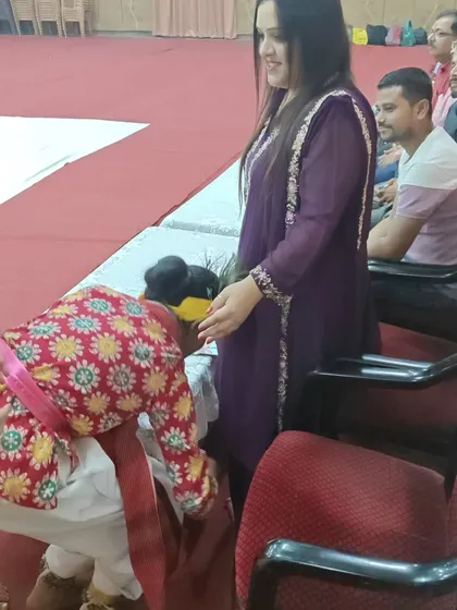 A moment of respect from a young performer. It is always a rewarding experience for us to judge competitions and witness such incredible young talent.
