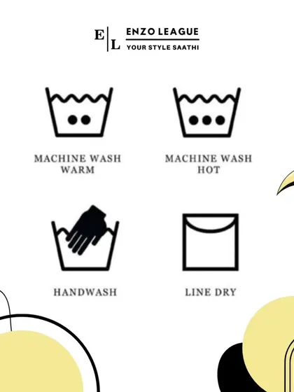 The number of dots in the washtub symbol tells you the water temperature: one for cold, two for warm, and three for hot. A hand in the tub means handwash only, and a line under it means a gentle cycle.