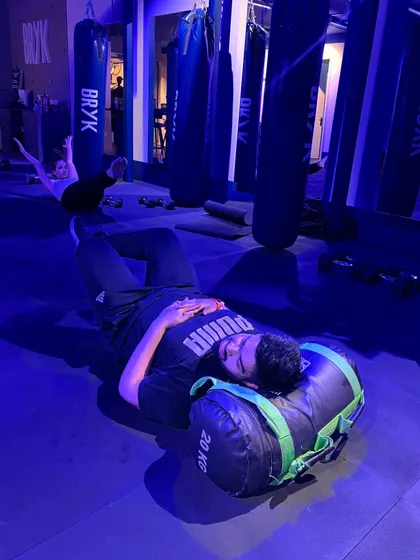 When the workout is done and the sandbag feels like the perfect pillow. We work hard, and we rest hard too.