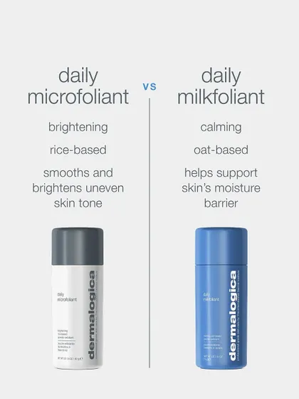 Choosing the right exfoliant is key. This guide compares Dermalogica's Daily Microfoliant for brightening and the Daily Milkfoliant for calming, helping you understand which is best for your skin type.