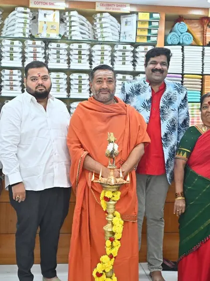 Participating in the lamp lighting ceremony at a new showroom opening. These traditional rituals are an important part of any new beginning in our culture.