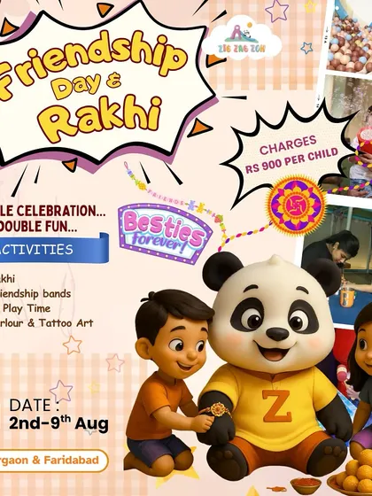We hosted a double celebration for Friendship Day and Rakhi, with activities like DIY rakhi making, friendship bands, and tattoo art.