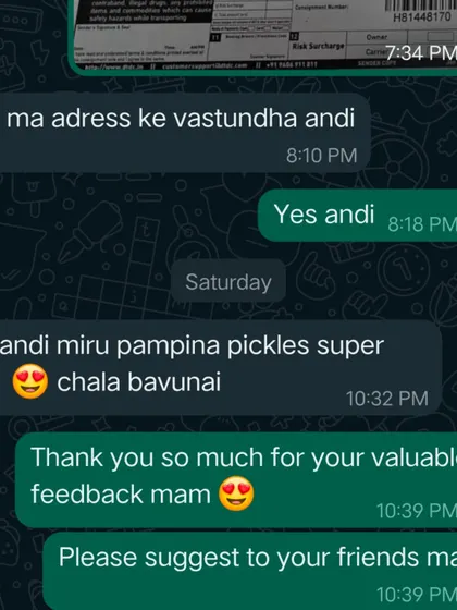 "Hi andi miru pampina pickles super." I love getting these messages after a customer has received their order.