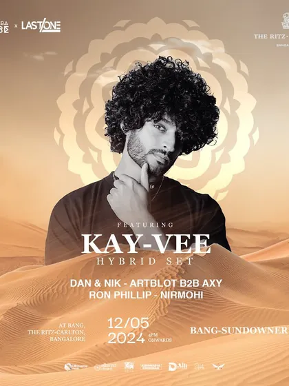 A duplicate of the flyer for the tribal-themed sundowner with Kay-Vee.