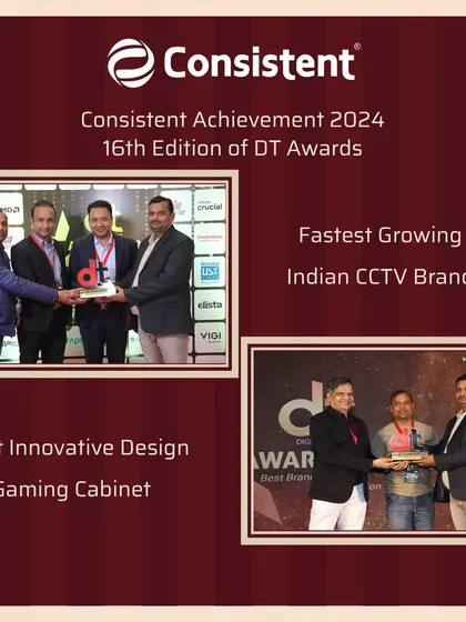 We are proud to share our achievements from the 16th Edition of the DT Awards. Our team was recognized for the Most Innovative Design in Gaming Cabinets and as the Fastest Growing Indian CCTV Brand.