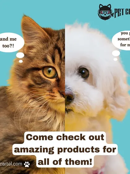 Got a multi-pet household? No problem. We have amazing products for all of them, ensuring both your cat and dog feel loved and well-fed.