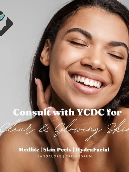 Consult with me for clear and glowing skin. I offer a range of proven treatments like Medlite, Skin Peels, and HydraFacial at my Bangalore and Trivandrum clinics.