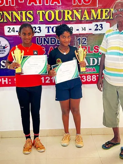 A duplicate shot of the prize ceremony, celebrating the success of these young athletes.