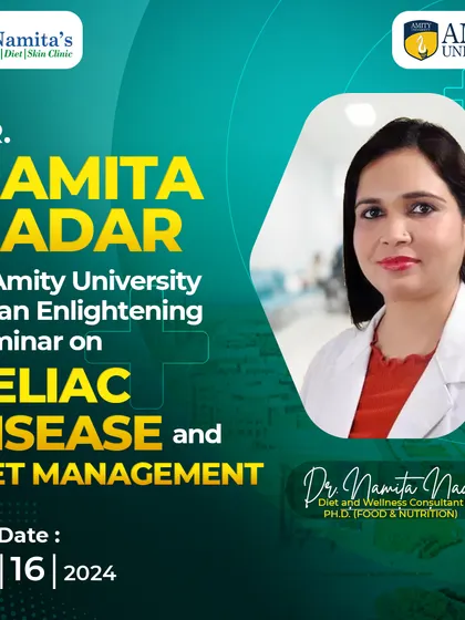 I was invited to speak at Amity University on the topic of Celiac Disease and its diet management. Educating the next generation of students and professionals is a responsibility I take very seriously.