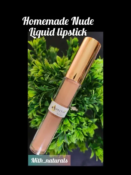 A product shot of my homemade nude liquid lipstick. This is a perfect everyday shade, made with the same natural, chemical-free ingredients as all my other products.