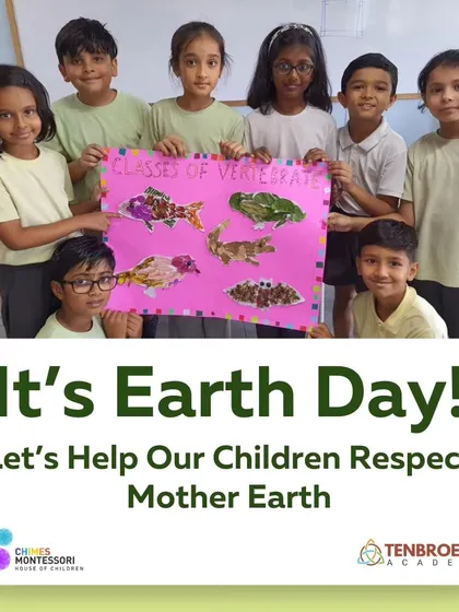 On Earth Day, we help our children respect Mother Earth. This poster, made by students, shows the classes of vertebrates.