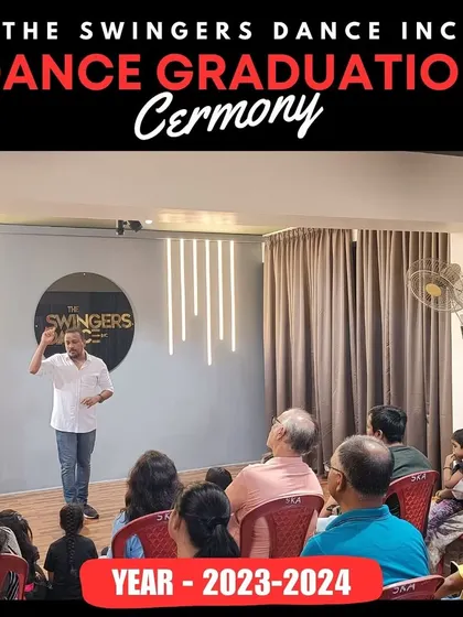 Our director addressing students and parents at the 2023-2024 Dance Graduation Ceremony. It's a proud moment for our entire community.