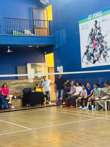 Spectators and players watching the matches at the WCG Women's Special Event, held at Willingdon Catholic Gymkhana.