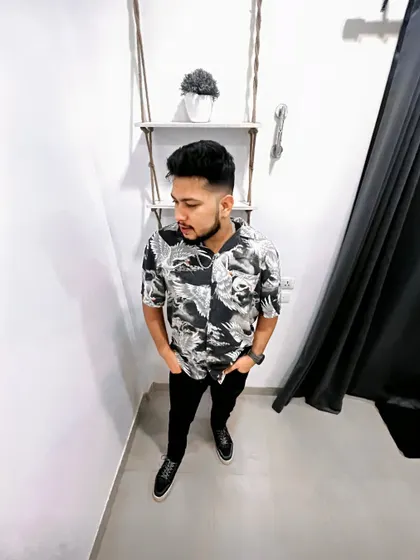A top-down view of my outfit. Fashion is another form of self-expression for me.