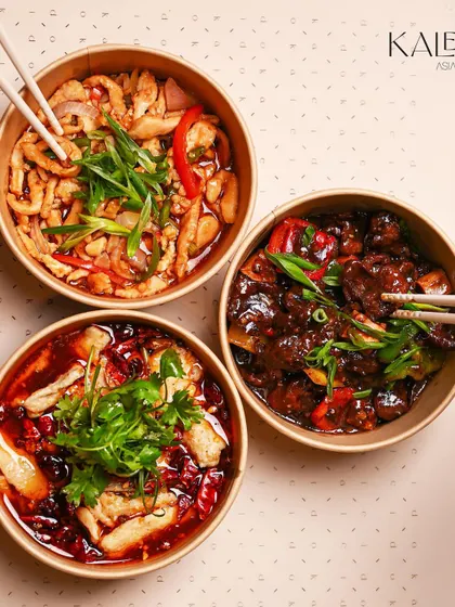 Dig in. This weekend spread features some of my classic wok dishes, including Celery Ginger Chicken, Sliced Lamb in Black Pepper Sauce, and Steamed Sole in Chilli Oil.