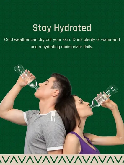 Staying hydrated is crucial during winter, as cold weather can dry out your skin. I advise drinking plenty of water and using a hydrating moisturizer daily to combat dryness from the inside and out.