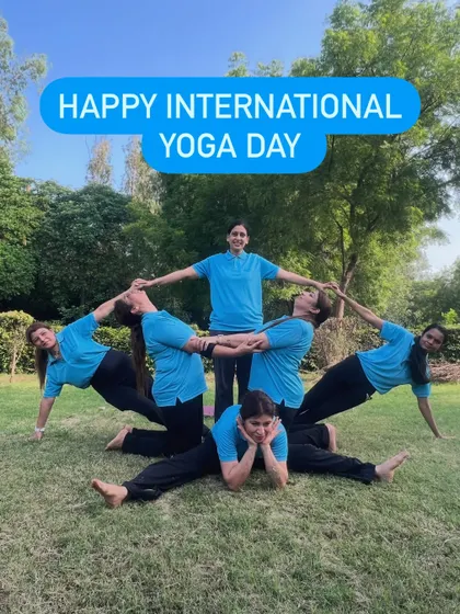 The spirit of our yoga community shines brightest when we come together. This moment from our International Yoga Day celebration shows the teamwork, fun, and support that defines our group sessions.