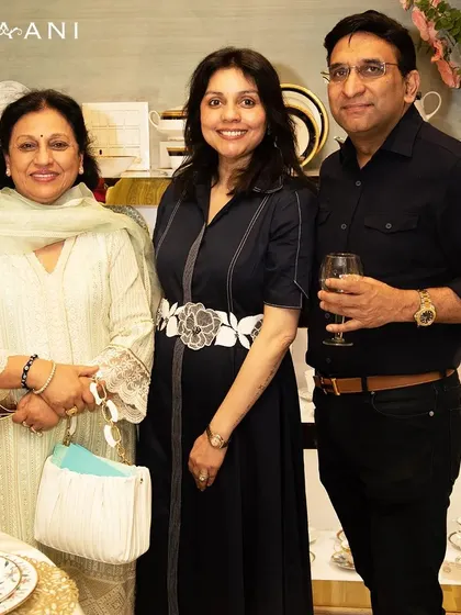 A glimpse into the launch event for my latest soft furnishings collection. It was a joyous occasion, filled with laughter, beautiful decor, and wonderful company, celebrating the start of a new chapter.