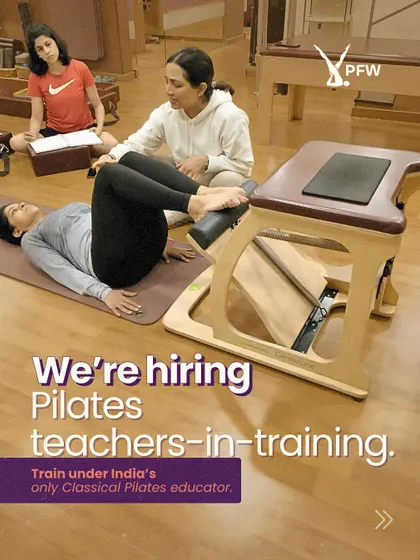 I am hiring Pilates teachers in training. This is an opportunity for fully sponsored training and a two year work contract post certification, all under the mentorship of India's only licensed Classical Pilates educator.