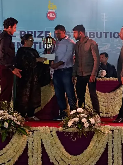 A proud moment for Bright Cricket Club as we receive the championship trophy at a DDCA event. This victory is a result of our team's collective heart, fight, and relentless passion for the game.