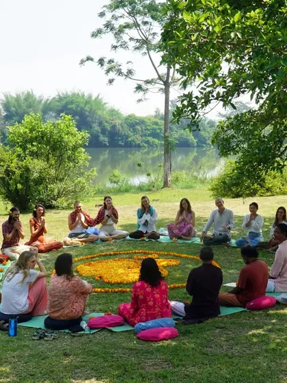 A graduation circle for our 300-hour Advanced Yoga Teacher Training. We honor the dedication of our students and celebrate the unique insights they shared.