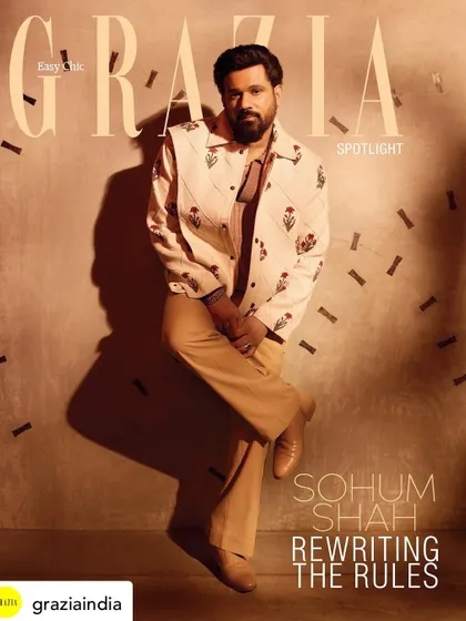 Styling isn't just for women. For this magazine cover, I created a look that rewrites the rules of men's ethnic wear, pairing a contemporary block-printed jacket with classic trousers for a sharp, modern, and editorial feel.